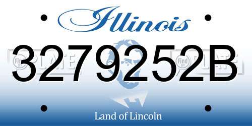 3279252B Illinois License Plate