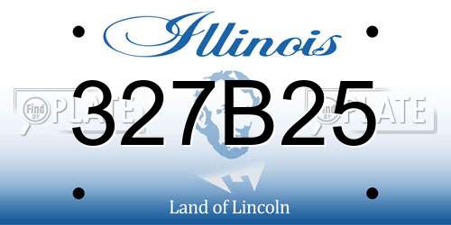 327B25 Illinois License Plate