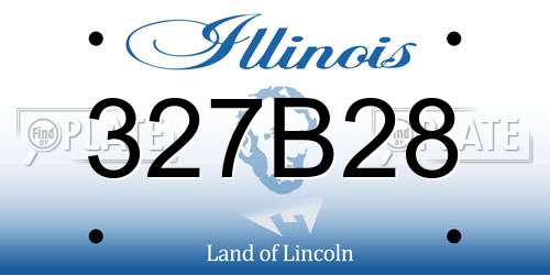 327B28 Illinois License Plate