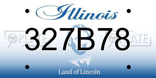 327B78 Illinois License Plate