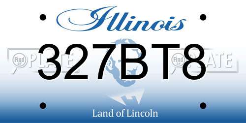 327BT8 Illinois License Plate