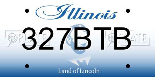 327BTB Illinois License Plate