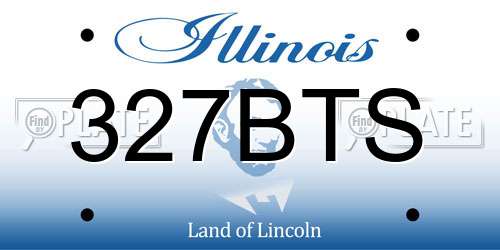 327BTS Illinois License Plate