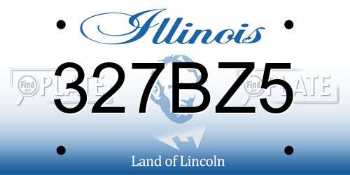 327BZ5 Illinois License Plate