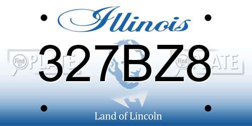 327BZ8 Illinois License Plate
