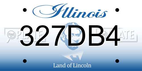 327DB4 Illinois License Plate