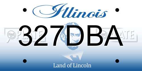 327DBA Illinois License Plate
