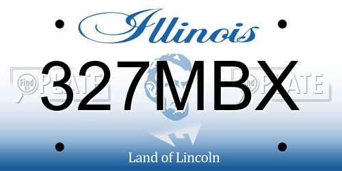 327MBX Illinois License Plate