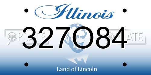 327O84 Illinois License Plate