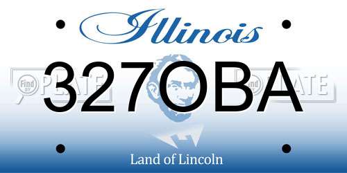 327OBA Illinois License Plate