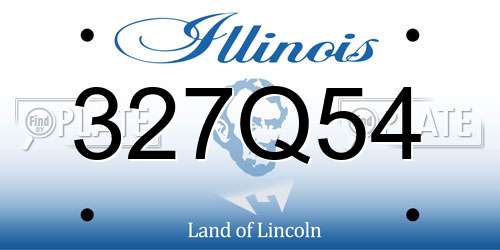 327Q54 Illinois License Plate