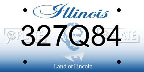 327Q84 Illinois License Plate