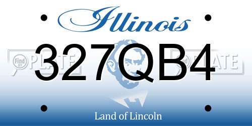 327QB4 Illinois License Plate