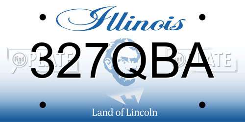 327QBA Illinois License Plate