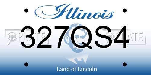 327QS4 Illinois License Plate