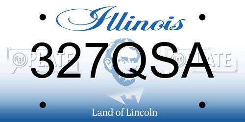327QSA Illinois License Plate