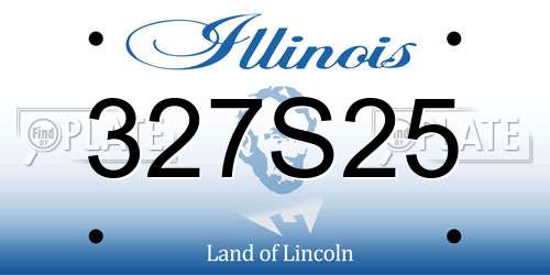 327S25 Illinois License Plate