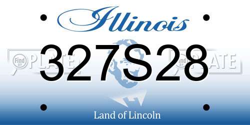 327S28 Illinois License Plate