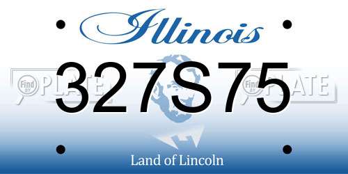 327S75 Illinois License Plate