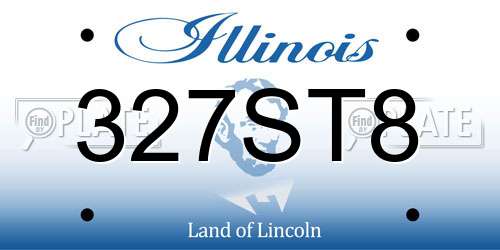 327ST8 Illinois License Plate