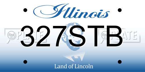 327STB Illinois License Plate