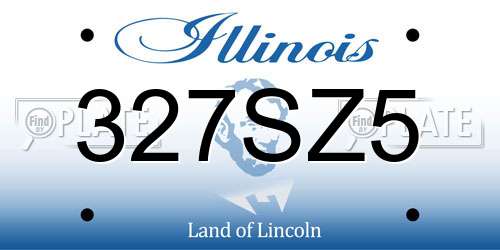 327SZ5 Illinois License Plate