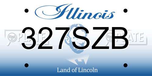 327SZB Illinois License Plate