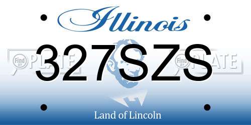 327SZS Illinois License Plate