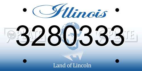 3280333 Illinois License Plate