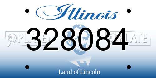 328084 Illinois License Plate