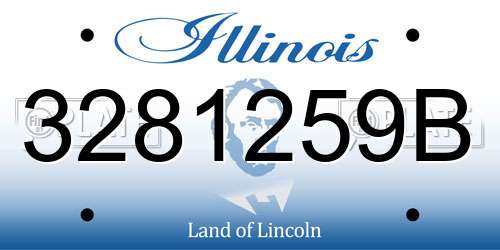 3281259B Illinois License Plate