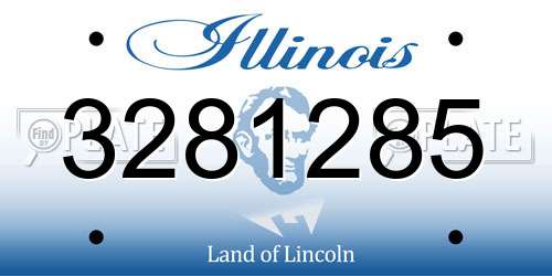 3281285 Illinois License Plate