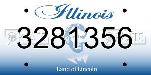 3281356 Illinois License Plate