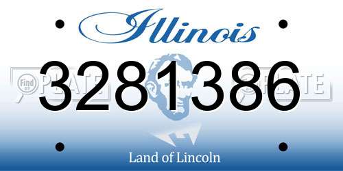 3281386 Illinois License Plate