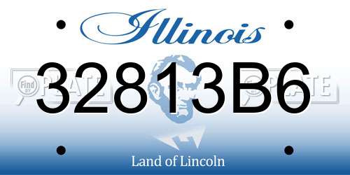 32813B6 Illinois License Plate