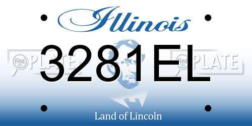 3281EL Illinois License Plate