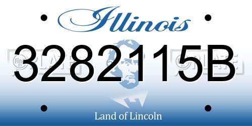 3282115B Illinois License Plate