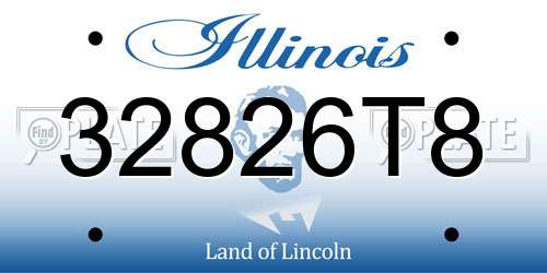 32826T8 Illinois License Plate