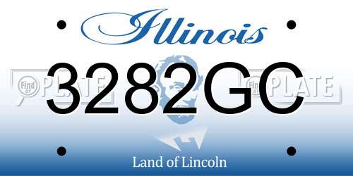 3282GC Illinois License Plate
