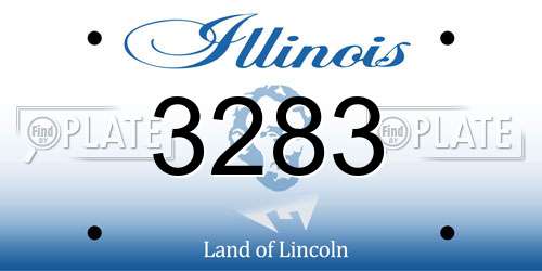 3283 Illinois License Plate