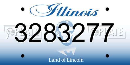 3283277 Illinois License Plate