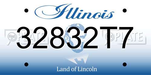 32832T7 Illinois License Plate