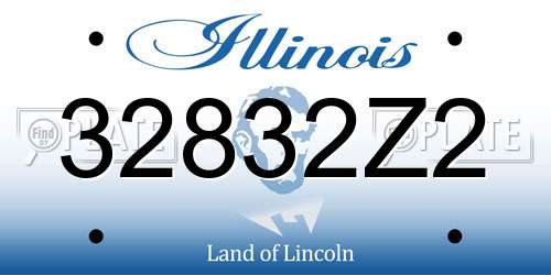 32832Z2 Illinois License Plate