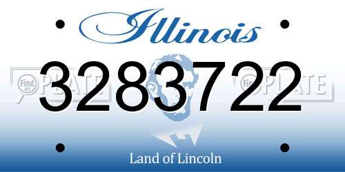 3283722 Illinois License Plate