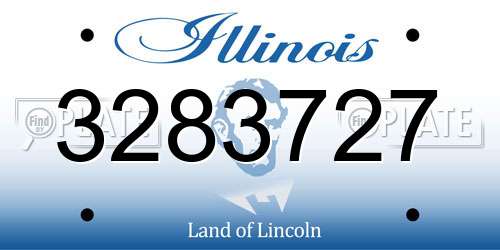 3283727 Illinois License Plate