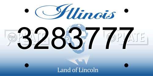 3283777 Illinois License Plate