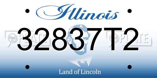32837T2 Illinois License Plate