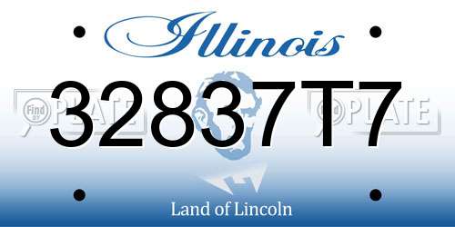 32837T7 Illinois License Plate