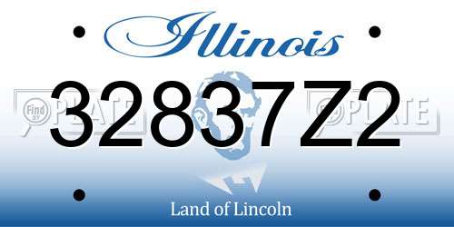 32837Z2 Illinois License Plate