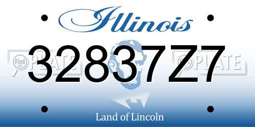 32837Z7 Illinois License Plate